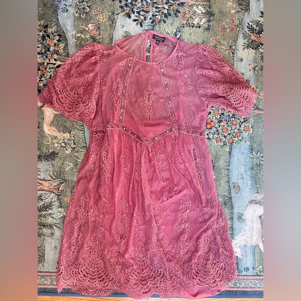 Topshop lace bodice dress